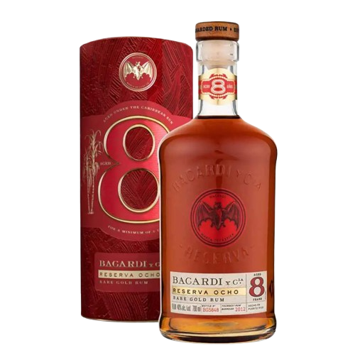 Bacardi Reserva 8 Year Rum Gift Tube 70CL