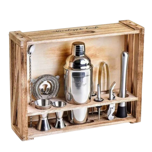 Bartender Kit with Wood Stand