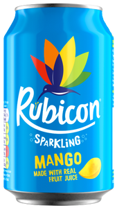 Rubicon Sparkling Mango Soft Drink 24x 330ML Cans