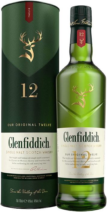 Glenfiddich 12 Year Old Malt Whisky With GiftBox 70CL